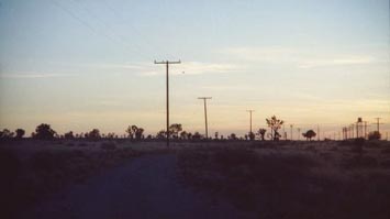 Telephone Poles Along Pavement